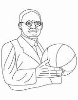 Naismith James Coloring Pages Halsey Template Sheets Sketch Choose Board Kids sketch template
