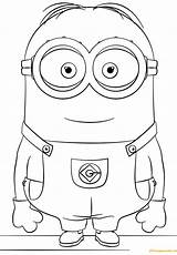 Minion Pages Coloring Color Dave Print Online sketch template