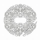 Coloring Kirigami Wreath Vines Mandala Scegli Bacheca Una Emerlye Pages sketch template