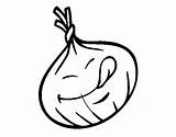 Onion Coloring Getcolorings Smiling sketch template