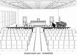 Courtroom Empty Courthouse Courts sketch template