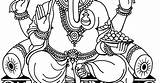 Coloring Ganesh Pages Chaturthi sketch template