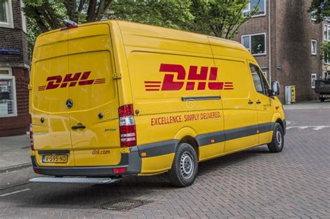 dhl courier delivery service editorial image image  logistics