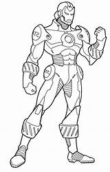 Coloring Ironman Printable Pages Print sketch template