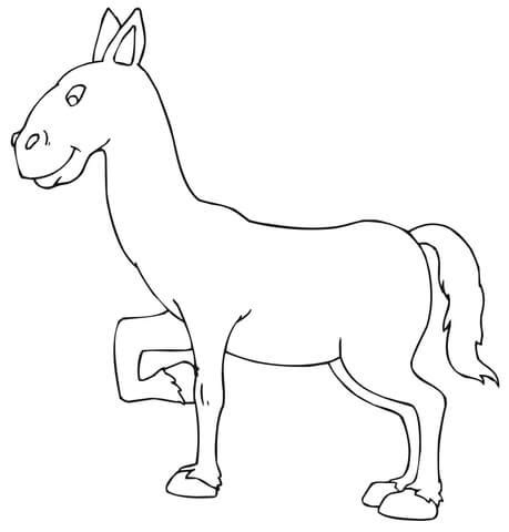 funny donkey coloring page supercoloringcom