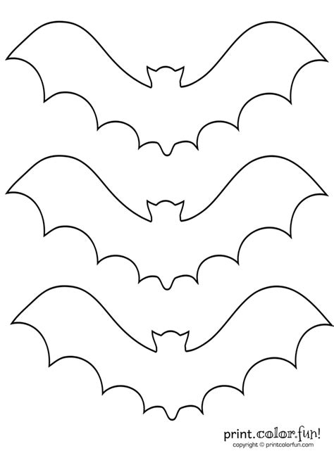 bat stencils print color fun