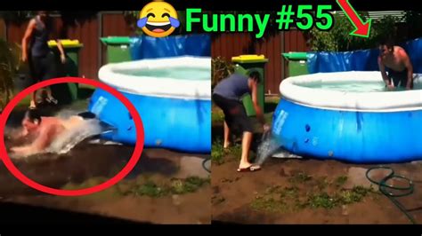 55 try not to laugh pool fails 😂😀 youtube
