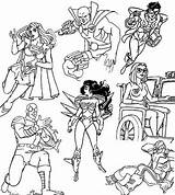 Coloring Wonder Woman Pages Superheroes Printable Drawing Learn Drawings Print sketch template