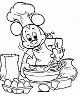 Mickey Koch Mouse Fazendo Cozinheiro Chef Cozinhando Cozinheiros Popular Riscos Printables Bakery Qdb Malvorlagen Kleurplaten Bulkcolor Afkomstig sketch template