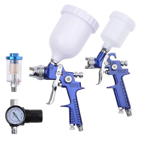 yescom hvlp spray gun stainless mm mm nozzle  car auto paint  gun kit primer gravity