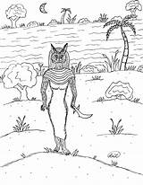 Goddess Bastet Cat Coloring Egypt sketch template