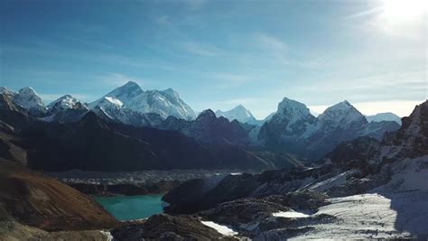 aerial view  mount everest stock footage video  royalty   shutterstock