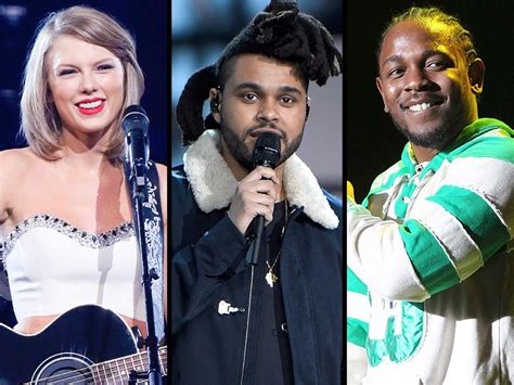 2016 grammy award nominees taylor swift the weeknd and kendrick