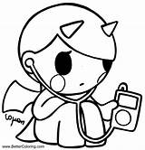 Tokidoki Coloring Pages Line Printable Kids Adults Color sketch template