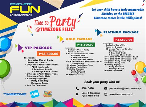 kids party venues party venue packages  kids  philippines