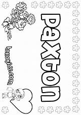 Paxton Coloring Color Pages Name Print Online sketch template
