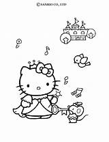 Kitty Hello Coloring Pages Music Listen Ballerina Color Clipart Pour Dancing Comments Online Violin Adults Print sketch template
