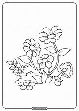 Flowers Printable Pages Coloring Pdf Whatsapp Tweet Email sketch template