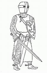 Cavaleiros Knights Antigos Tempos Ritter sketch template