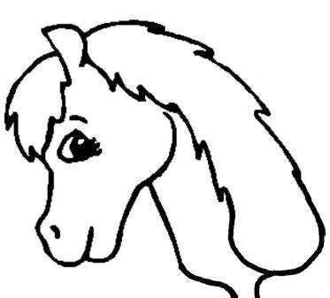 horse head template clipart