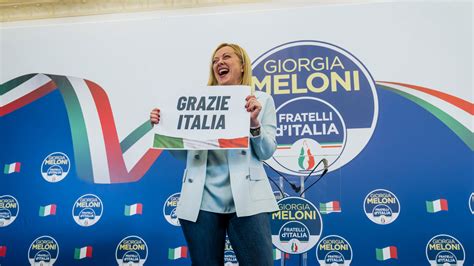 giorgia meloni wins voting in italy in breakthrough for europe s hard