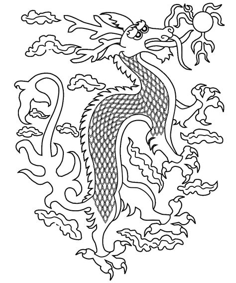 printable chinese dragon coloring pages  kids  printable