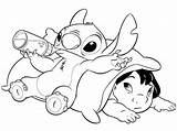 Stitch Coloring Pages Printable Print Everfreecoloring sketch template