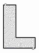 Maze Lettering Mazes sketch template