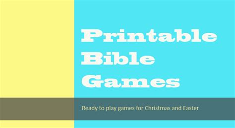 printable bible games trivia church sunday school games