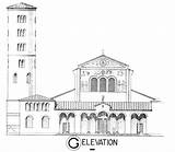 Iglesia Campanile Disegnare Edifici sketch template