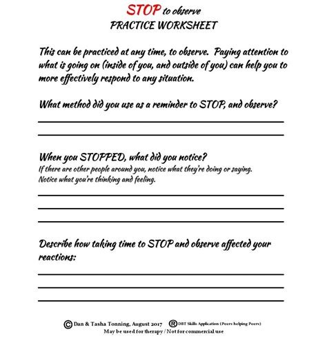 stopobserve skills dbt worksheet  httpswwwfacebookcomgroups