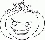 Angry Gato Calabaza Trepando Pumpkins Brujas Halaman Labu Pewarna Percuma Mewarna sketch template