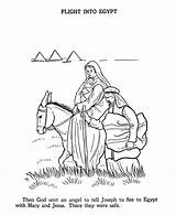 Coloring Pages Jesus Egypt Bible Birth Joseph Printables Flight Testament Christmas Mary Kids Flee School Crafts Sunday Baby Into Clipart sketch template