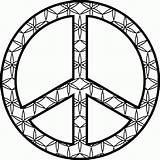 Coloring Pages 70s Clipartmag Peace sketch template