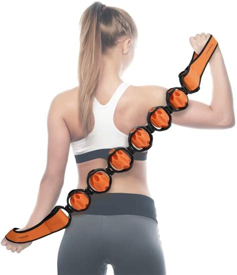 doeplex muscle roller massage strap for back neck shoulders legs ebay