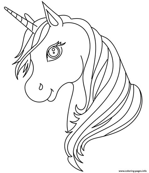 unicorn head cute simple coloring page printable images   finder