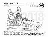 Lebron Nike Sneaker Kicksart Expensive sketch template