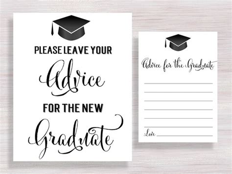 advice   graduate cards  sign graduation party etsy
