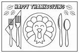 Thanksgiving Placemats Placemat Printablee Fun sketch template