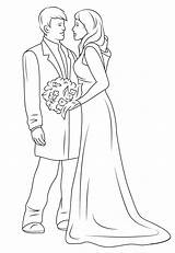 Bride Groom Marry sketch template