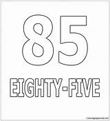 Eighty Number Five Online Pages Coloring Color sketch template