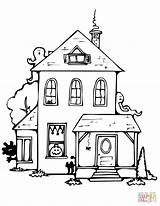 Coloring Haunted House Pages Printable Houses Halloween Drawing Easy Roof Flat Mobile Coloriage Getdrawings Entitlementtrap Categories Template sketch template