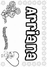 Arianna Coloring Pages Name Sheets Hellokids Color Alyssa Names Ashlyn Christina Print Arriana Template Online sketch template