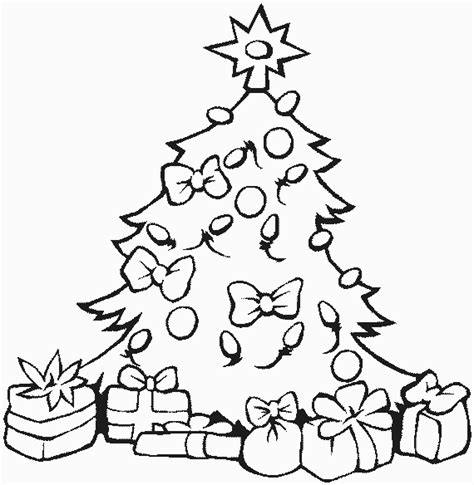 christmas tree coloring pages coloring pages  kids