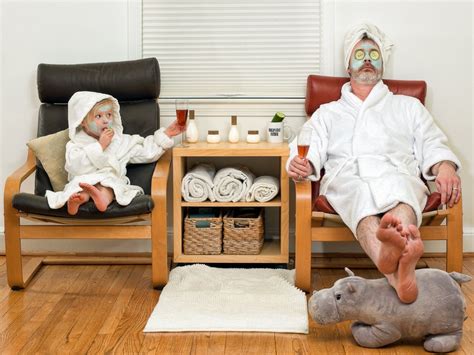 spa day dads  capture  true meaning  fatherhood