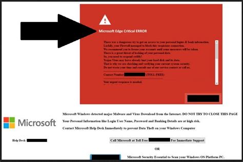 remove “microsoft edge critical error” fake alerts scam updated