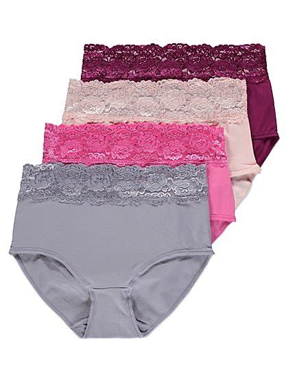 4 Pack Lace Top Full Briefs Women George At Asda