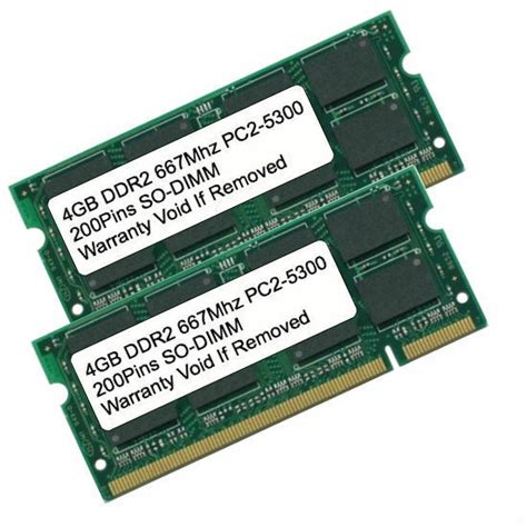 8gb Kit 2x 4gb Ddr2 667 Mhz Pc2 5300 Sodimm Memory For Ibm Lenovo Hp
