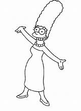 Marge Simpson Pintar Coloriage Colorare Blanco Homer Cartonionline Disegno Caricaturas Colorier sketch template