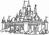 Coloring Pages Castle Cinderella Princess Print sketch template